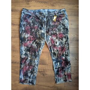 Robins Jeans The Purple Carpet Jeans Distressed Tie Dye Studded Pockets 51x30